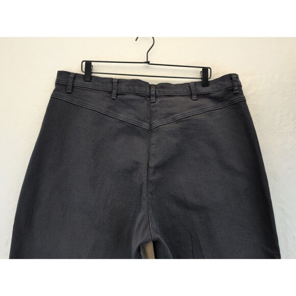 VTG Roper Black Jeans Womens 24X32 Made in USA 80s 90s Western Wide Leg - Picture 13 of 14